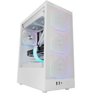 ÷ Caja atx mars gaming mcnebulaw lateral cristal templado frontal mesh gpu 302mm blanco