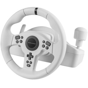 Mars Gamin ÷ Volante mars gaming mwhrsxonew drivesense 270? pedales y palanca multiplataforma blanco