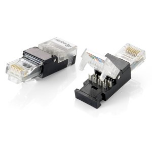 ÷ Kit 2 unidades conector rj45 equip cat5e toolfree no necesitas herramienta de grimpado 121163