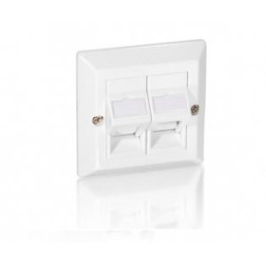 ÷ Placa frontal universal equip roseta keyston 2 puertos 45? 760301