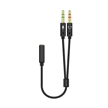 Aisens Cable Audio Jack 3.5 4PINES/H-2XJACK 3.5 3PINES/M Negro