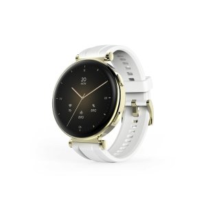 ÷ Smartwatch hama 7000 amoled 1.32\" ip68 3atm manos libres diferentes sensores blanco oro