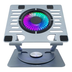 ÷ Base de refrigeracion para portatiles coolbox coolair 1vrgb hasta 17\" 1 ventilador rgb 360? alumino
