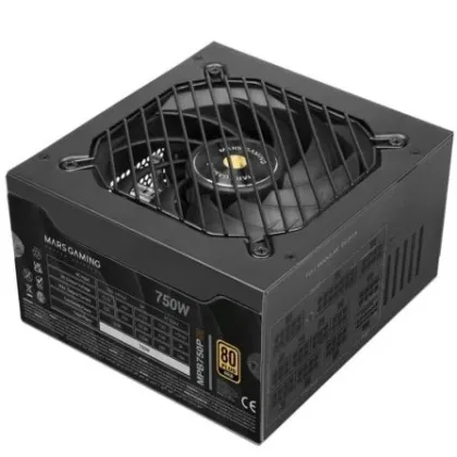Fuente de Alimentación Mars Gaming MPB750PSI/ 750W/ Ventilador 14cm/ Atx 3.1/ PCIe 5.1/ 80… Gold