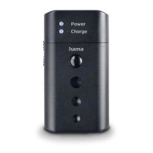 ÷ Cargador pilas recargables hama delta travel universal baterias de litio y nimh usb-c color negro