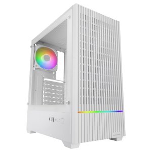 Mars Gamin ÷ Caja atx mars gaming mc-quantum doble cristal templado ARGB GPU 335mm blanco