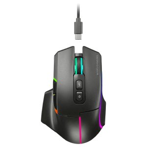 ÷ Mouse mars gaming wireless y bluetooth mmw-vector tri-mode 2.4g ghz bt 5.4 usb-c 7 botones 12000 dpi