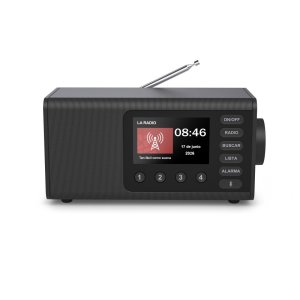÷ Radio digital con altavoz hama dr1001 fm/dab+ bt pantalla 4.3\" 5w reloj despertador negro