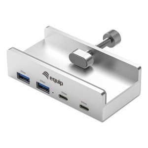 ÷ Hub usb-c equip 128967 a 2xusb-a 2xusb-c clip ajustable