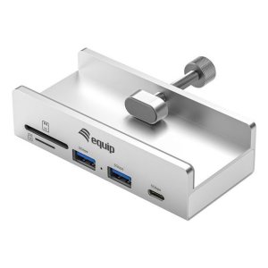 ÷ Hub usb-c equip 128968 a 2xusb-a 1xusb-c 1xsd 1xtf clip ajustable