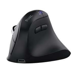 ÷ Mouse trust vyran wireless ergo 2400dpi 7 botones hyperscroll multidevice recargable usb-c negro
