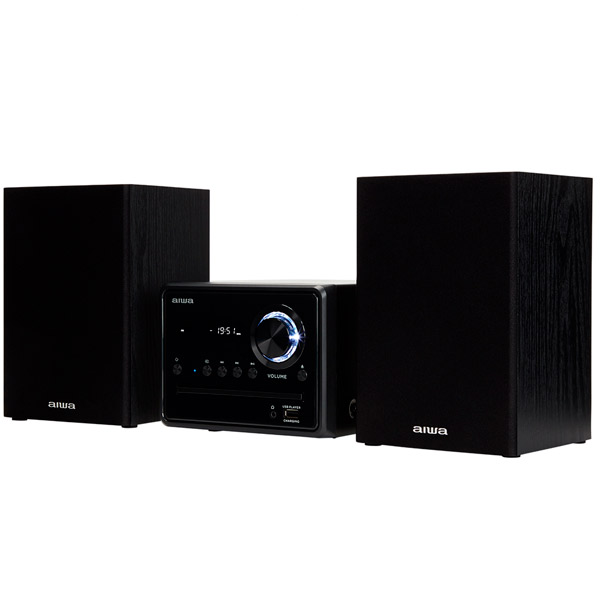 ÷ Micro cadena de musica aiwa msbtu-300 bluetooth 4.2 reproductor de cd / usb radio fm 2 altavoces 10+