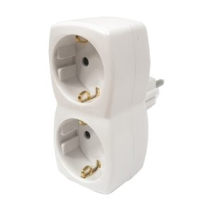 ÷ Ladron de 2 tomas hama 00108876 3600w 250v color blanco