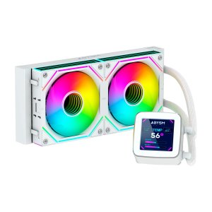 ÷ Sistema de refrigeracion liquida abysm ab324012 oceanic lcd 240 blanco argb dual fan