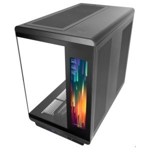 ÷ Caja atx mars gaming mc-revmax pantalla lcd 11.8\" cristal templado 4x ventiladores argb negro