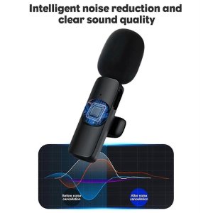 ÷ Microfono home tech dk-4652 smart wireless gadget lightning omnidireccional pinza negro
