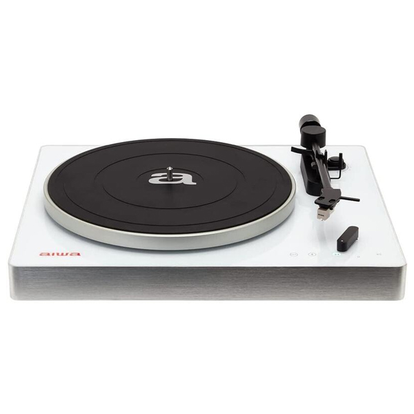 ÷ Tocadiscos bluetooth aiwa apx-680bt white alta precision bt 5.0 plato de metal 27.5cm tres velocidad