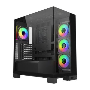 Fsp ÷ Caja atx m540 cristal templado back-connect 4xargb disipador max 180mm GPU max… negro