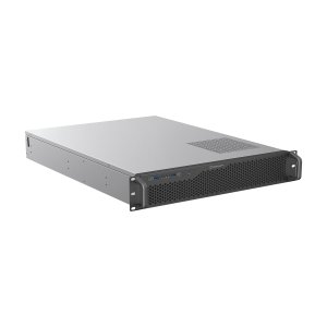÷ Caja rack 19\" unykach 2u sin fuente negro plata 8 bahias int 1xusb2.0 1xusb3.0 1xusb-c
