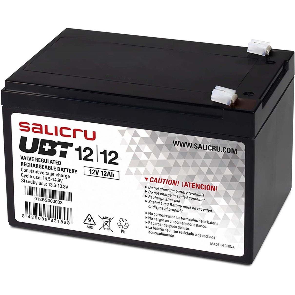 Salicru Bateria agm compatible para sais 12ah 12v