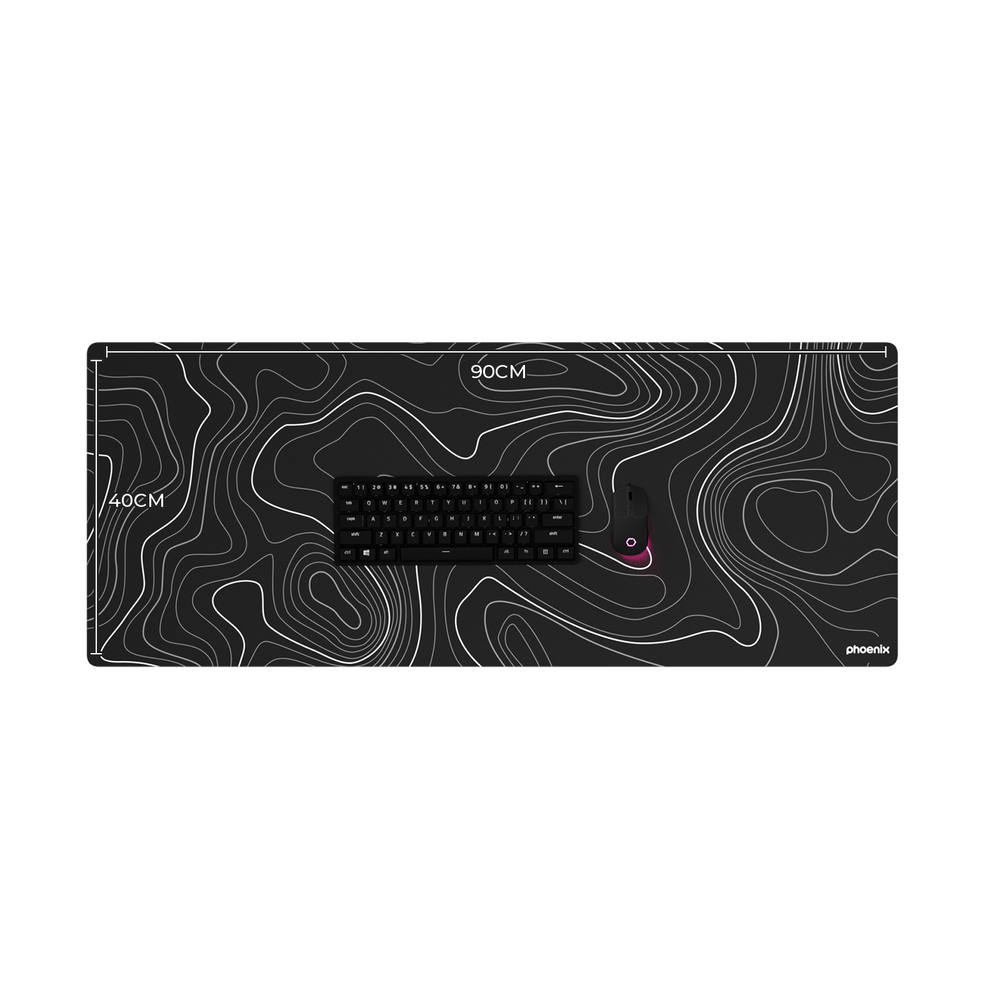 Phoenix technologies Alfombrilla phoenix stratos para escritorio negra 90 x 40 cm con base de corcho y…