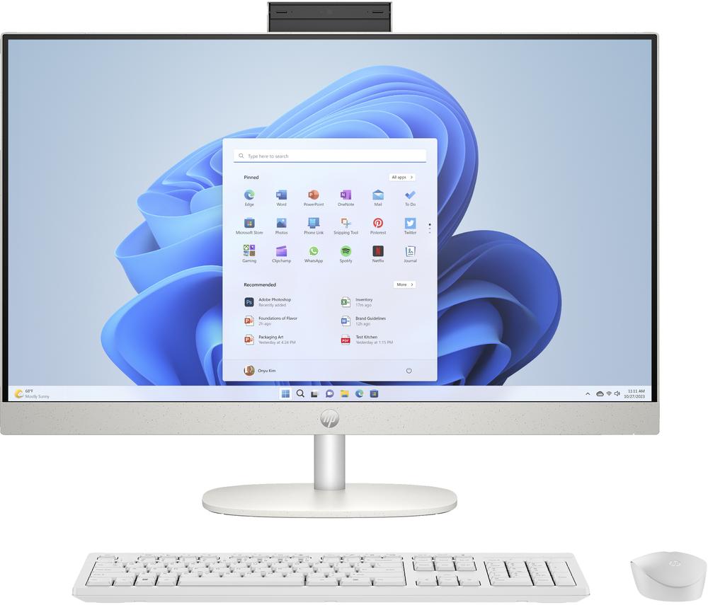 Ordenador all in one hp 27 - cr0026ns 27 pulgadas ryzen 3 - 7320u -  8gb -  512gb -  w11 -  teclado y raton