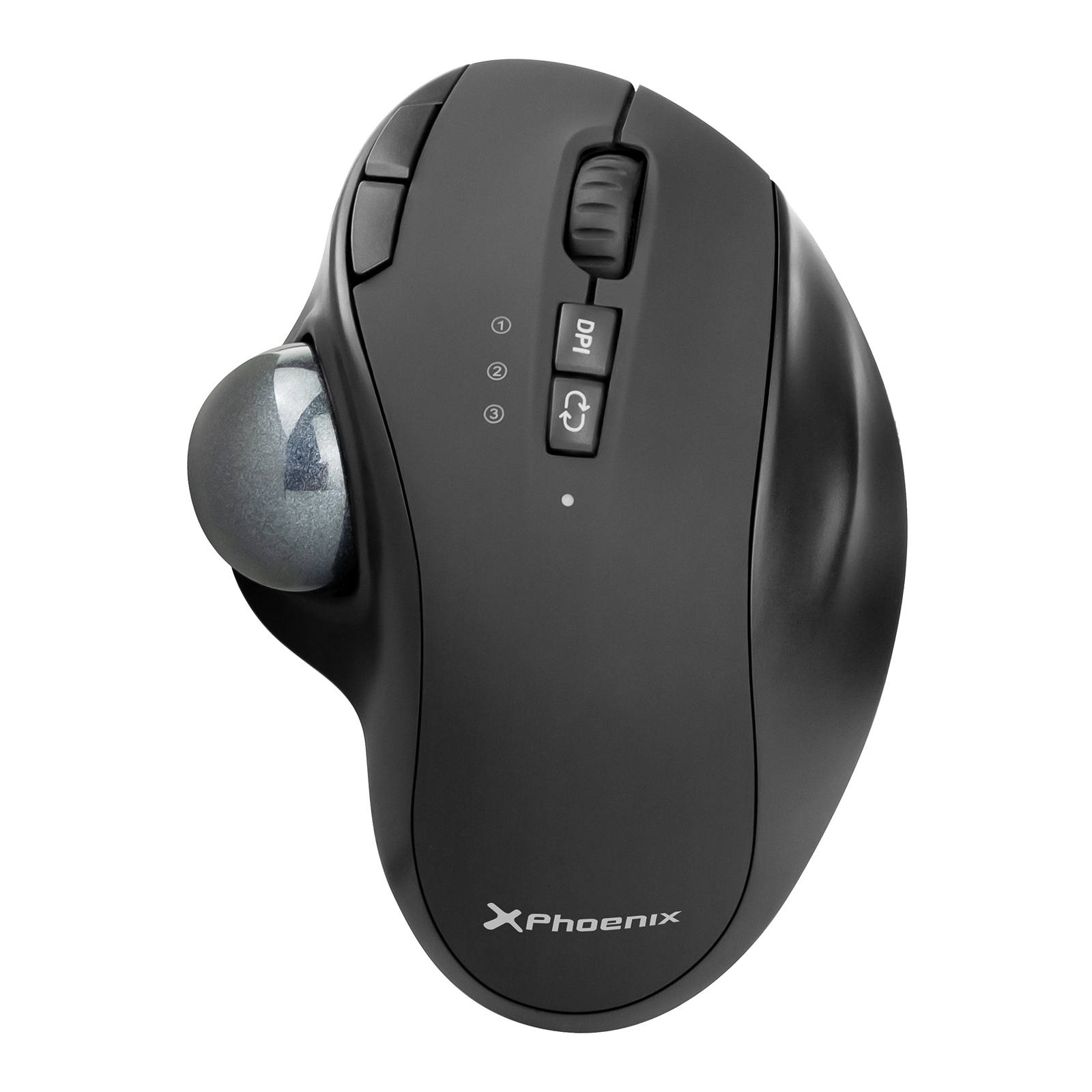 Phoenix technologies inalambrico phoenix ergo t1 ergonomico trackball batería recargable multidispositivo