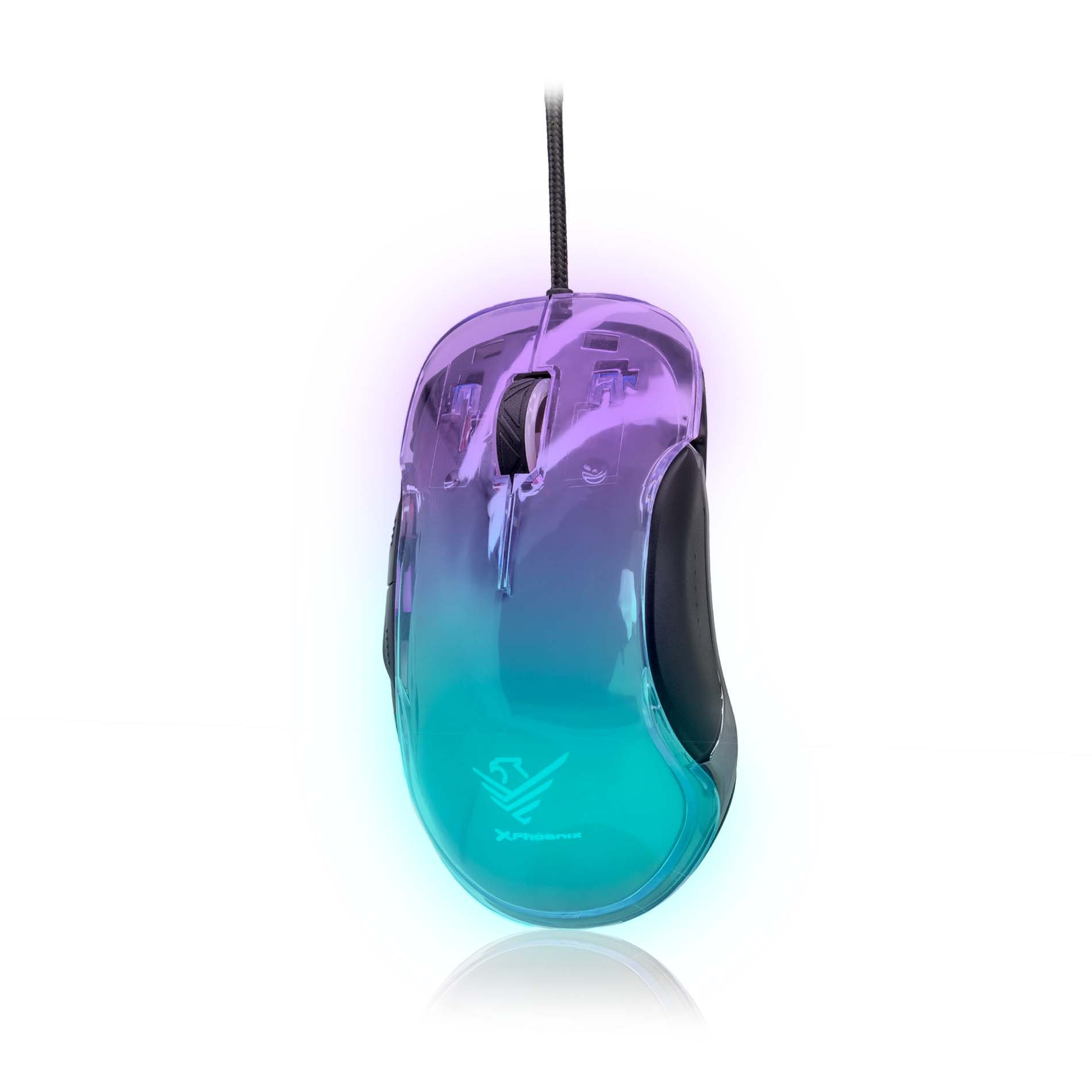 Phoenix technologies gaming phoenix banshee transparente RGB 10000 dpi con cable