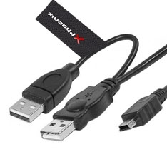 Phoenix technologies 2 conectores USB 2.0 a mini USB b 5 pines 1.5 m
