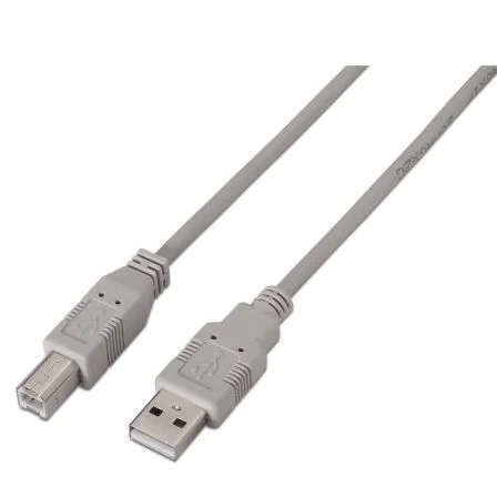 Aisens Cable USB 2.0 A101-0002/ USB Tipo-B Macho - USB Macho/ 1.8m Beige