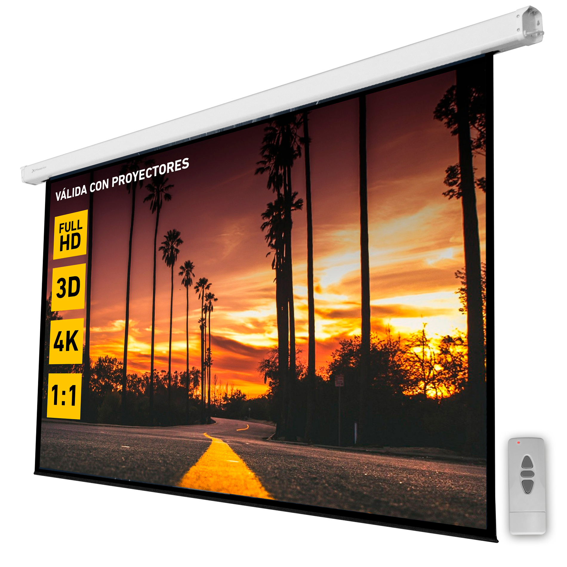 Phoenix technologies Pantalla electrica videoproyector pared y techo phoenix 135´´ratio 1:1 - 4:3 - 16:9…
