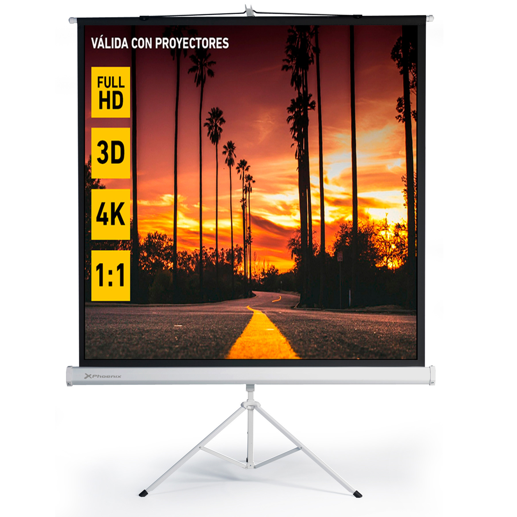 Phoenix technologies Pantalla trípode proyección 112 pulgadas