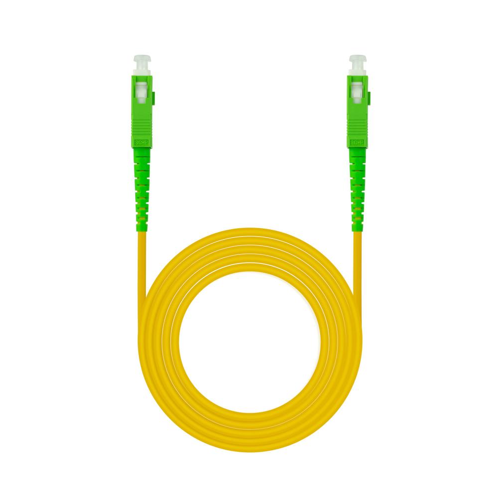 Cable de fibra optica nanocable sc - apc a sc - apc monomodo simplex lszh - amarillo - 3 m