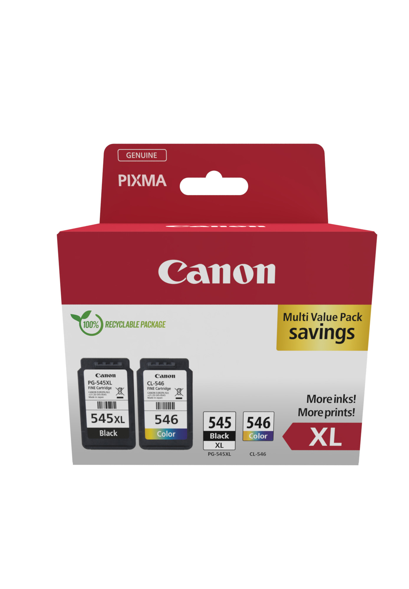 Canon Pack 2 PG545XL/CL546XL: Photo Value Pack Eco + 50h papel Photo 10x15 Ecopack carton…