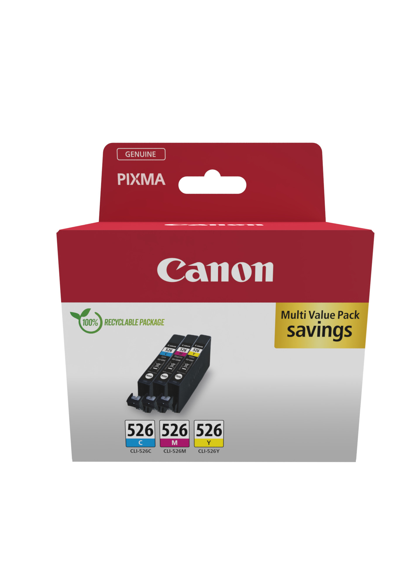 Canon Pack 3 colores CLI526CMY Multi Ecopack carton