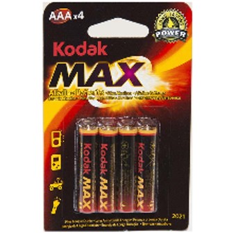 Kodak Blister pilas alcalina max aaa lr3 1.5v blister 4 pilas