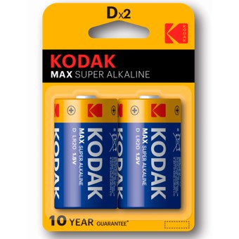 Kodak Blister pilas alcalina max d lr20 1.5v - blister 2 pilas
