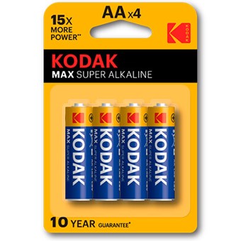Kodak Blister pilas alcalina max aa lr6 1.5v - blister blister 4 pilas