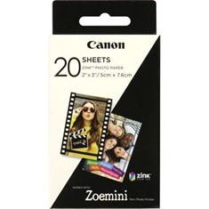 Canon Papel fotografico zp - 2030 20 hojas zink para zoemini