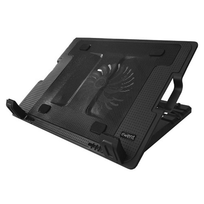 Soporte - base refrigeracion para ordenador portatil ewent ew1258 - 1 ventilador - 2 usb - hasta 17 pulgadas