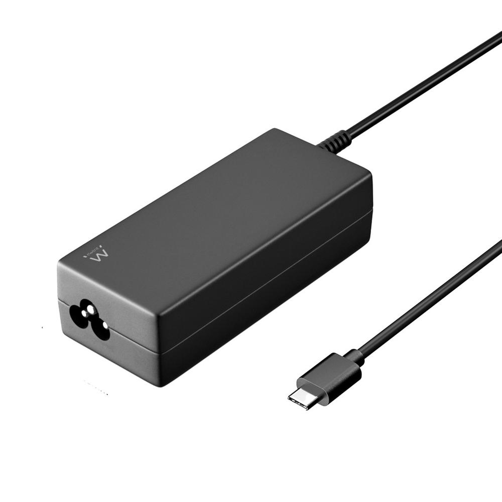 Cargador usb ewent para portatil -  usb tipo c -  65w -  negro
