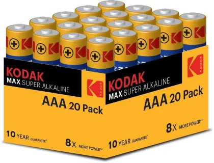 Kodak Blister pilas alcalina max aaa lr3 blister 20 pilas