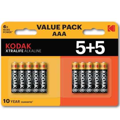 Kodak Blister pilas alcalina xtralife aaa lr3 - blister 5+5