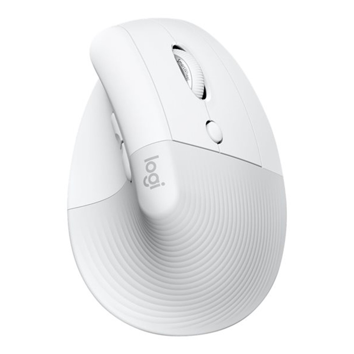 Logitech Mouse raton vertical lift para mac 6 botones 4000 dpi wireless inalambrico blanco