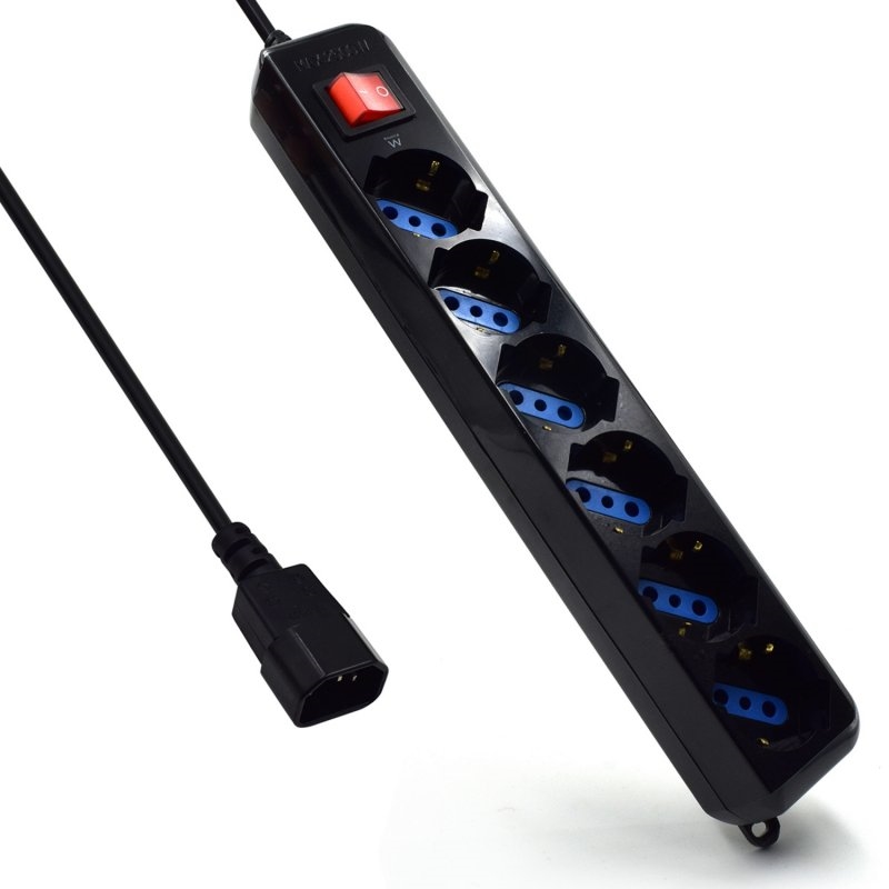 Regleta para sai protector contra sobre tensiones conector iec -  x6 salidas