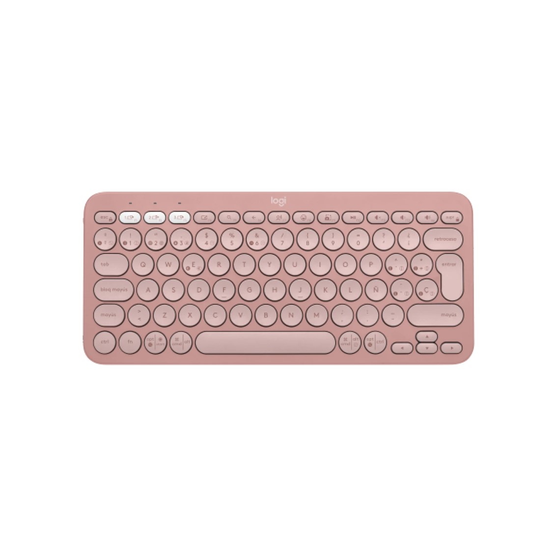 Logitech pebble keys 2 k380s inalambrico rosa