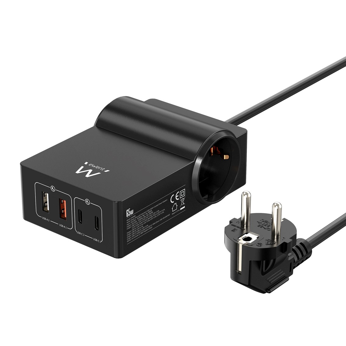 Ewent ew3992 65w 2 x USB tipo a - 2 x USB tipo c