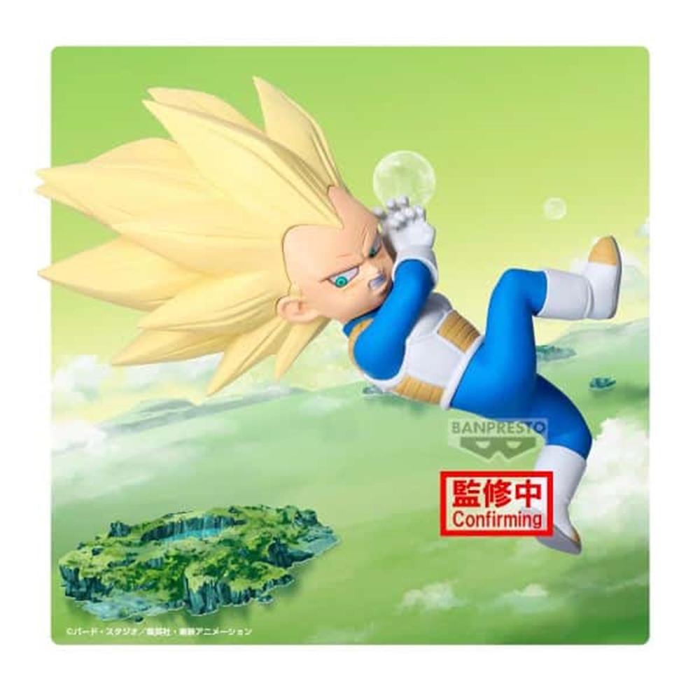 Banpresto Figura dragon ball daima super saiyan 3 vegeta mini con panel 13cm