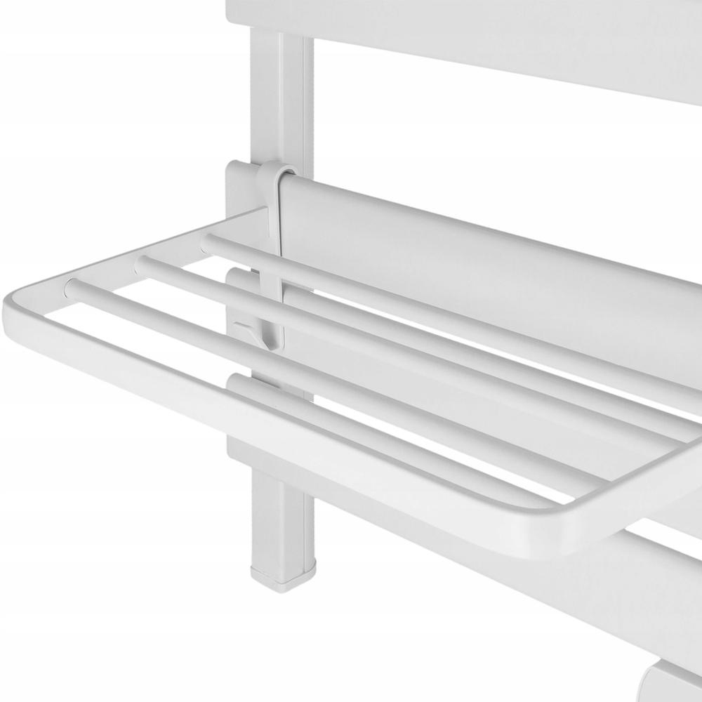 Kit toallero 150 w mas repisa extra con ganchos blanco