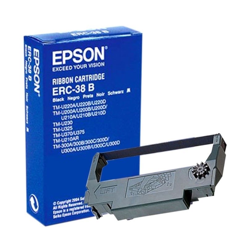 Cinta epson s015374 erc - 38b impresora ticket negra tm300a - 300b - u220d - u300a - samsung270 - 275